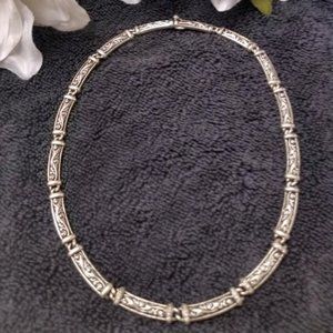 Lyric Sterling Silver Diamond Accent Link Necklace
